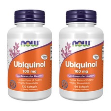 NOW Foods 還原型輔酶Q10軟膠囊 100mg, 120顆, 2罐