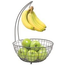 SPECTRUM 鐵藝水果籃 38cm*27cm*28cm, 1個, 灰色