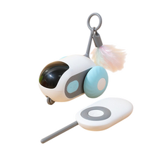 【毛皇上】寵物玩具 逗貓智能跑跑車 智能/遙控 電動跑跑車 引力跑跑車 自動逗貓車 自嗨解悶神器【WOWWOW】, 藍色, 1個