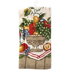 J&M Home Fashions 水果圖案廚房毛巾 40*66cm, 1個, 混色