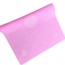 築夢家居 食品級矽膠揉麵墊 帶刻度防滑不沾黏 烘焙擀麵墊 50x40cm, 1個