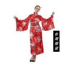 瘋狂派對 萬聖節服裝 變裝派對 日本風 優雅日本和服, 詳見包裝, 1個
