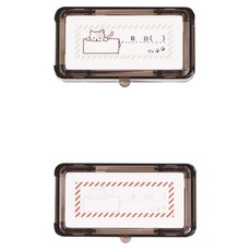 KUTSUWA Hancoco Deco手帳印章 公告貓咪款, 1個, 棕色+紅色