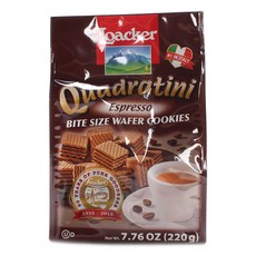 Loacker 萊佳哈斯 威化夾心方塊酥 濃縮咖啡口味, 1袋, 220g