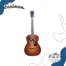 Eastman E3OME木吉他 (雲杉單板/非洲胡桃木側背單板/全單/40吋/OM桶/煙燻) 飛翔羽翼樂器行, 詳見包裝, 煙燻, 1個