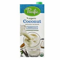 Pacific 無糖椰子奶 香草味, 1個, 946毫升