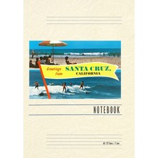 (英文圖書) Vintage Lined Notebook Beach and Surfing Greetings from Santa Cruz 平裝版, Found Image Press, 英文