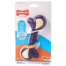 Nylabone 培根口味寵物潔牙骨玩具 適合11kg以下, 1個, 紫色的