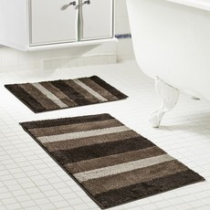 RT designer's collection ombre微纖維低音啞光墊墊浴室支架2套, 1個, 巧克力