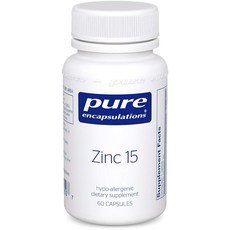 Pure Encapsulations 無麩質鋅補充膠囊 15mg, 60顆, 1罐