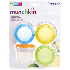 munchkin 副食品冷凍儲存盒 4入, 混色