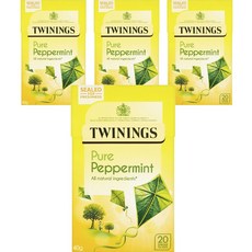 TWININGS 唐寧茶 純薄荷單支茶包 20個, 40g, 4個, 20入