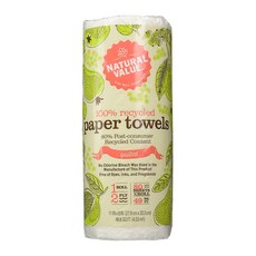 NATURAL VALUE 環保材質廚房紙巾, 80張, 1捲