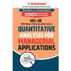 (英文圖書) MS-08 Quantitative Analysis for Managerial Applications 平裝版, Gullybaba Publishing House ..., 英語