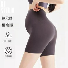 無束縛孕婦安全褲 黑色 夏季不壓肚 孕婦短褲 薄款 防走光 彈力大尺碼高腰三分褲打底褲