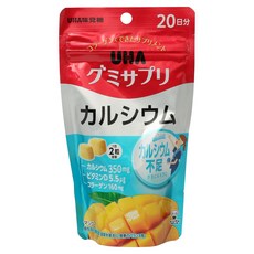 UHA 味覺糖 鈣補充軟糖 芒果口味 350mg, 1包, 40顆