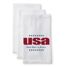 Sullivans 耀斑色毛巾美國廚房交叉, 1個, 白色的