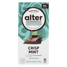 UNKNOWN Alter Cocoa 90% 超級黑巧克力脆薄荷涼爽新鮮大膽, 1個, 75g