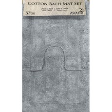 RT designer's collection 棉質浴墊浴缸腳踏板 2 件套, 1個, 灰色