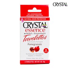 CRYSTAL 精華礦物除臭毛巾 石榴, 1個, 34克