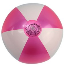 珠光雙色海灘球 YF15430, 粉紅色、藍色、白色, 一個入