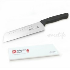 六協 Atlantic Chef 水花片刀17.7cm附刀鞘，刻度設計，防沾黏，安全收納, Black, 1個