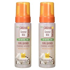 CREME OF NATURE 捲髮用椰奶護髮慕斯, 2個, 207ml