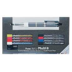 PENTEL 飛龍 PH803ST Multi8 專家用 8色繪圖筆(組)(全配型), 詳見包裝, 藍.褐.紅.粉紅.黃.綠.天藍, 1個