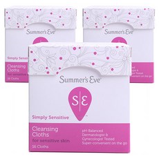Summer's Eve 舒摩兒 敏感肌清潔濕巾, 48件