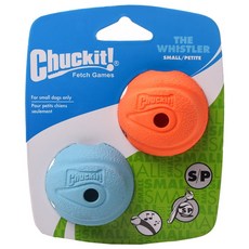 Chuckit 寵物發聲玩具球 S號, 2件, 橙色,藍色