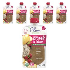 Plum organics 孩童蛋白質纖維奶昔 113g, 香蕉白豆草莓奇亞籽口味, 6包