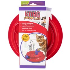 KONG 軌道球貓咪藏食玩具, 1個, 紅色的