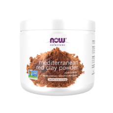 NOW Foods 摩洛哥紅泥礦物面膜粉, 170g, 1罐