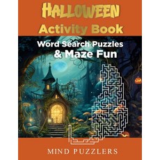 (英文圖書)Halloween Activity Book: A Fun & Brain Stimulating Activity Book with Word Puzzl... 平裝版, Independently Published, 英文