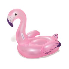 Bestway 佛郎明哥座騎泳圈41122，兒童游泳圈，可愛造型，水上玩具, 粉色