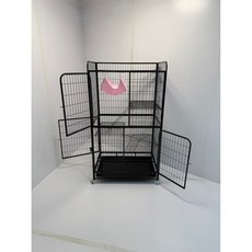 寵傢好 方管貓籠(二種尺寸) 免費升等煞車輪 鐵絲猫籠 閣樓貓籠 貓籠 大貓籠 寵物籠, 白色, 1個