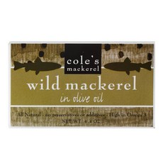 cole's 橄欖油漬野生鯖魚, 1盒, 124.7g