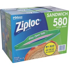 Ziploc 密保諾 實用頂袋三明治, 1個, 580件, 16.5 x 14.9 厘米
