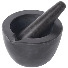 FOX RUN 大理石磨缽+磨棒組 黑色, 1個