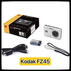 KODAK PIXPRO FZ45 16MP數位相機 4倍光學變焦 27公釐廣角, FZ45-白色,不須加購