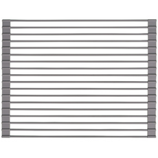 可捲式矽膠瀝水架 多功能耐熱瀝水墊, 灰色-43cm