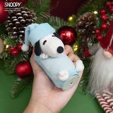 infoThink 史努比蓋被被暖手寶 夜燈功能 藍色 約7.8x5x11公分, 詳見包裝