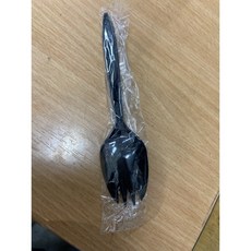 黑色大叉匙50入 單支包裝 拋棄式叉匙 黑色叉匙, 100入, 50