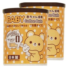 SANYO 山洋 嬰幼兒用棉花棒 雙頭螺旋型, 2個, 180件