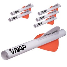 New Archery Products 快速貼片快速旋轉狩獵用品 5 厘米, 6件, 白+橙