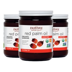 nutiva 紅棕櫚油食用油, 3個, 444ml