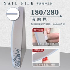 【Splus (S )】半月型海綿拋磨板系列 (6/10入) - 真甲凝膠水晶甲拋光修型, 1套裝