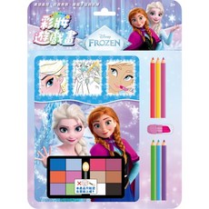 【傑晽國際商行】京甫 彩妝遊戲畫系列 冰雪奇緣主題 彩妝玩具組 美感培養 創意無限, 多色