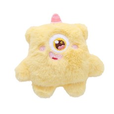 霈尼Pet's Need 毛毛怪貓草玩具 貓咪玩具 貓草填充 可愛造型 舒緩情緒 互動玩具, 獨角黃, 1個