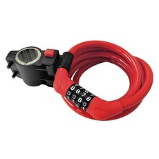 自行車鎖 密碼鎖, 1個, 紅色